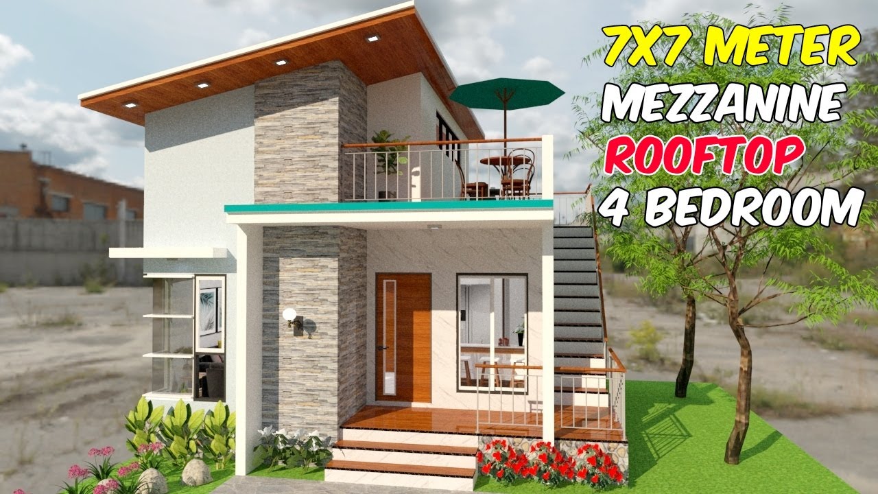 Asli Ini Keren Banget ! Rumah 1 Lantai 7x7 Tapi Muat 4 Kamar dan Ada Rooftop