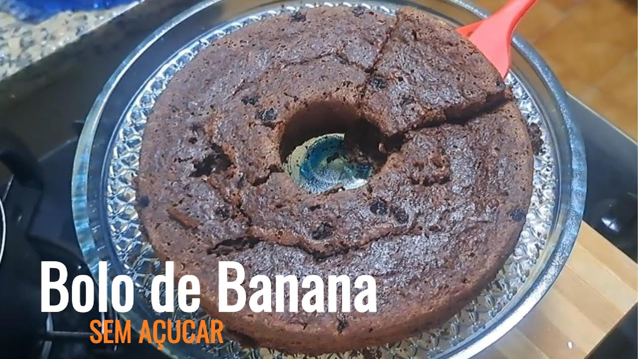 Bolo de Banana SEM AÇÚCAR e SEM FARINHA! Fofinho e Delicioso