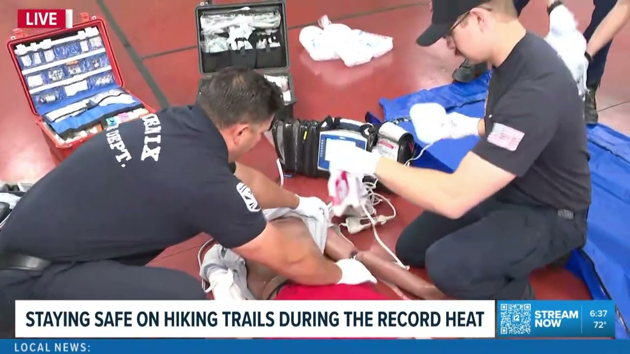 Phoenix firefighters use 'cold water immersion' to help someone during heat-related emergency