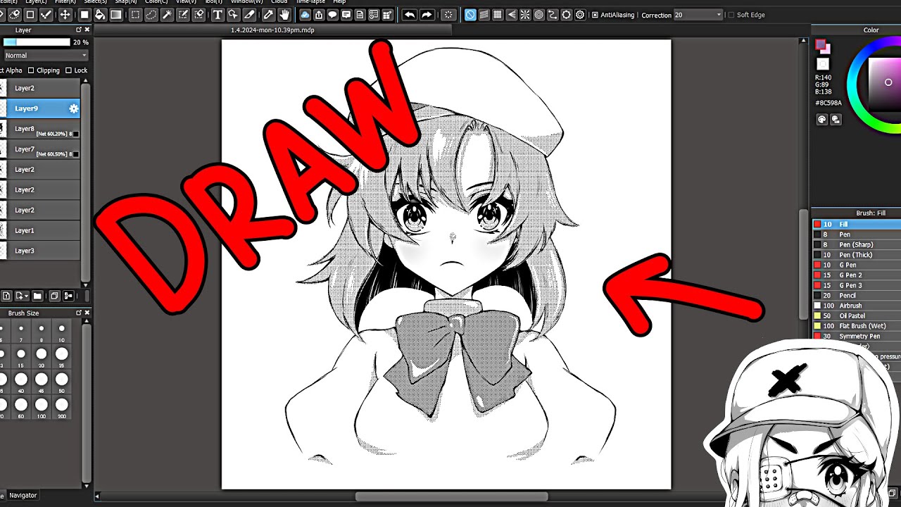 Drawing Time Lapse - Practice 9 | Medibang Paint Pro PC