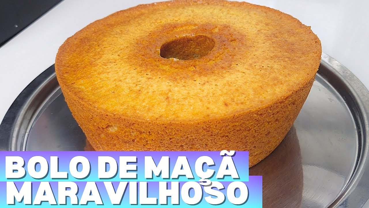 BOLO DE MAÇÃ MARAVILHOSO | BOLO EXCELENTE PARA TOMAR CAFÉ DA TARDE | TEXTURA MACIA E ÚMIDA