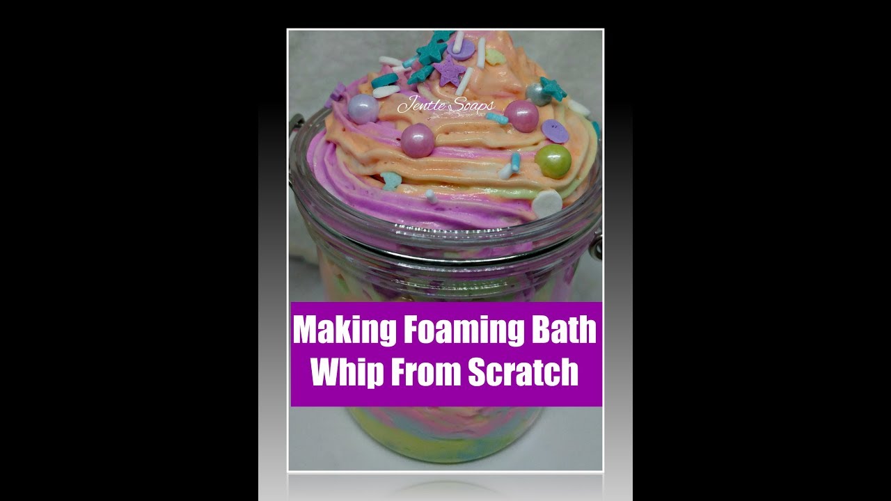 Jentle Soaps&trade;  | Making Foaming Bath Whip From Scratch  | Free Recipe (See Description)