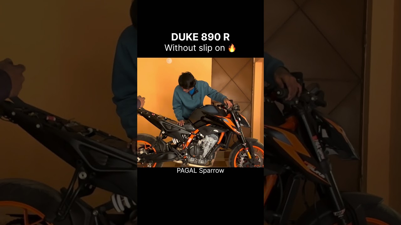 DUKE 890 R without slip on 💥💥 loud sound         