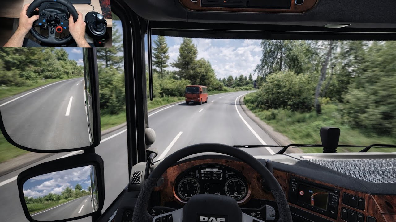 DAF XF 480 Truck | Euro Truck Simulator 2 | Steering Wheel Game Play