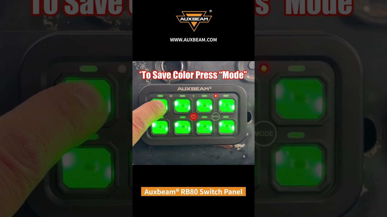 Auxbeam&reg; RB80 RGB Switch Panel with 3 Modes #auxbeam #switchcontroller #switchpanel