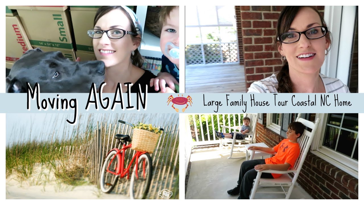 MOVING AGAIN | Large Family Coastal House Tour | DAY IN THE LIFE OF A MOM VLOG