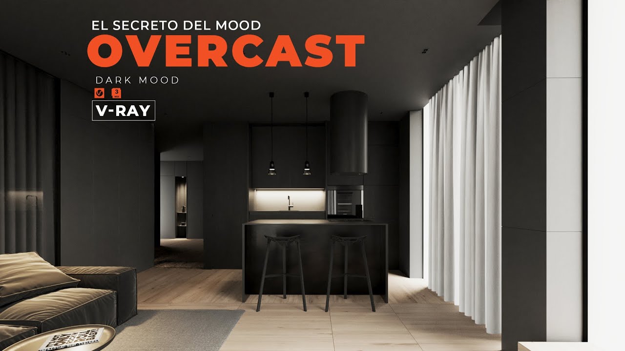 🟧ILUMINACION Vray 3D MAX Mood Overcast ☁️Arquitectura Interior