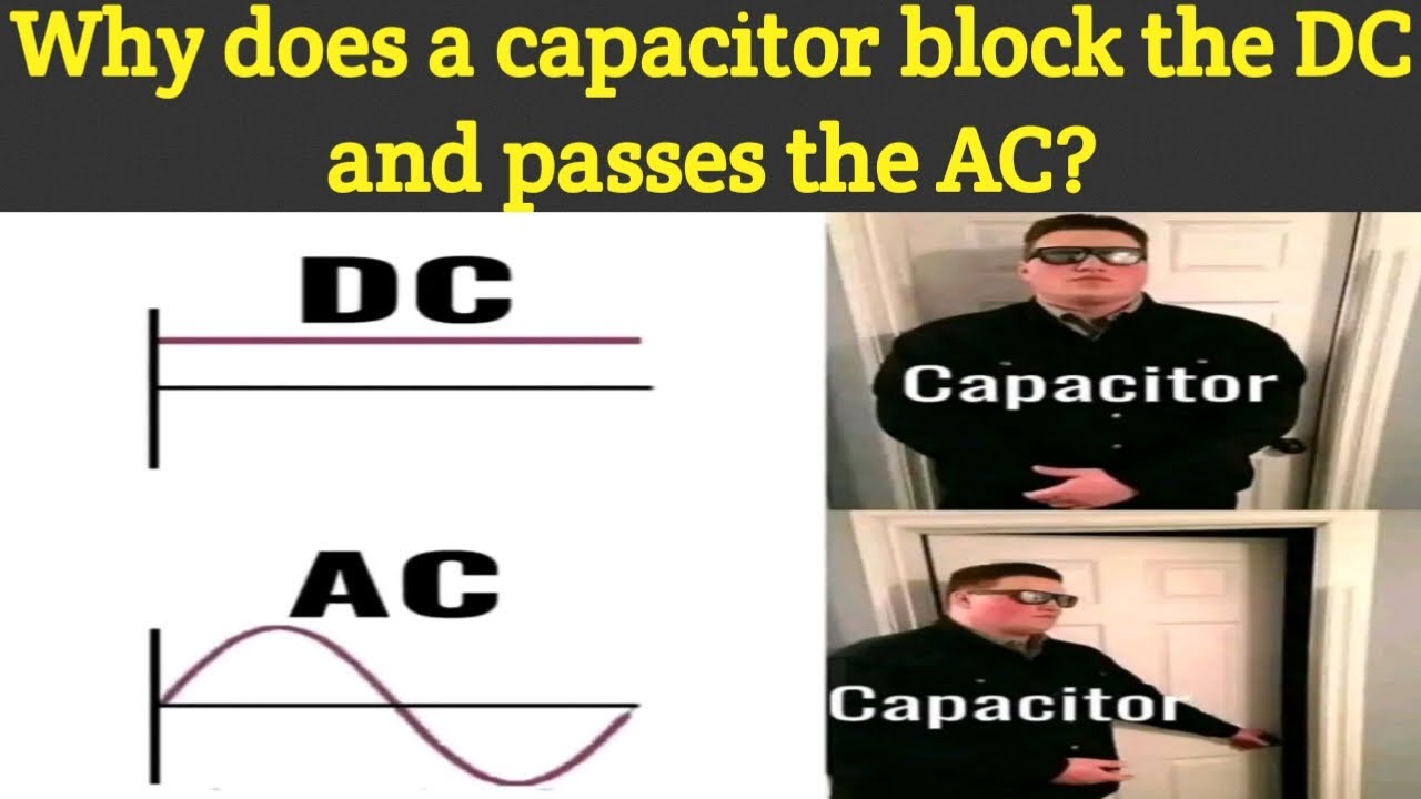 Why does a capacitor block DC but pass AC |DC Blocking and AC Passing in Capacitor