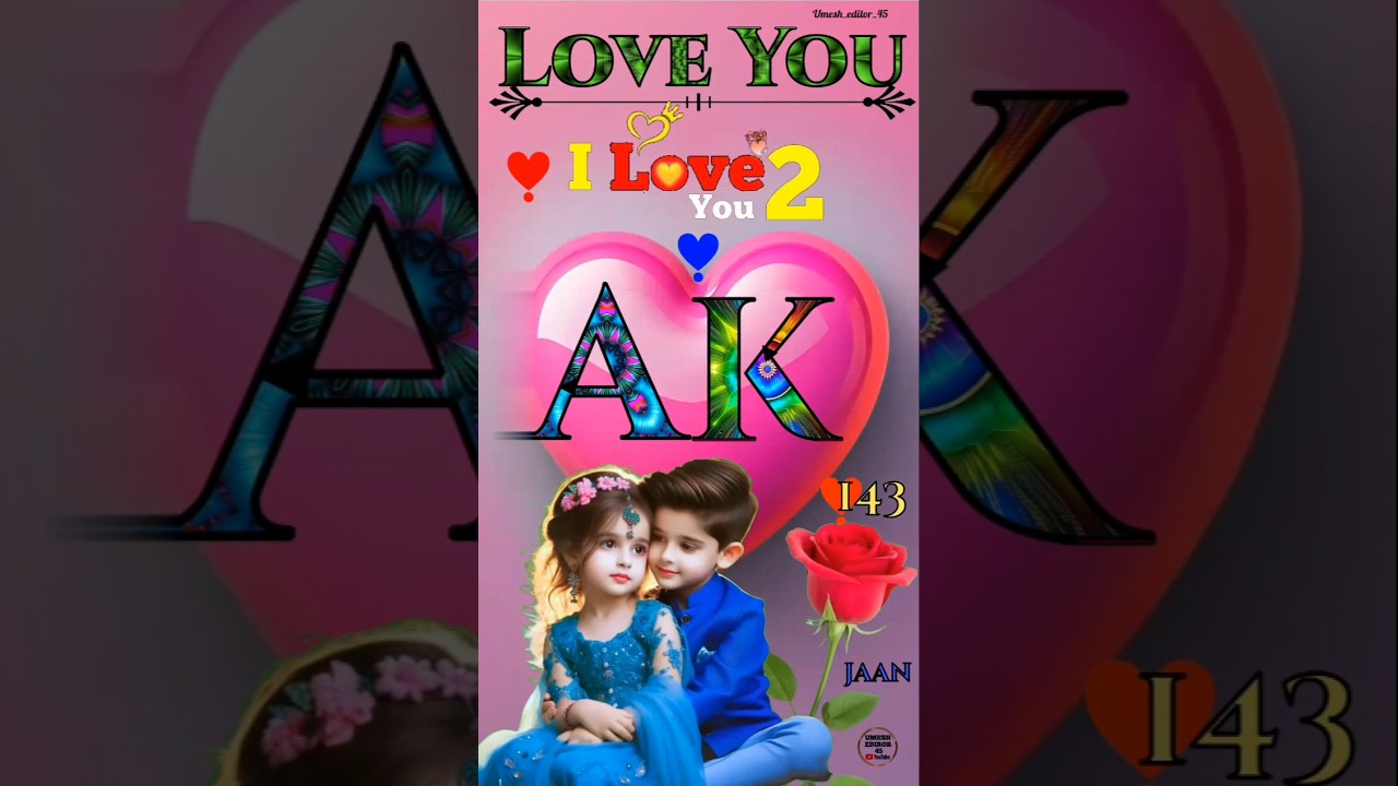 A💙K Letter Name Video💕||Art Name drawing  Status💖| 