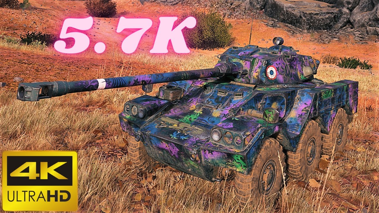 Panhard AML Lynx 6x6 - 5.7K Damage 7 Kills  World of Tanks Replays ,WOT tank games