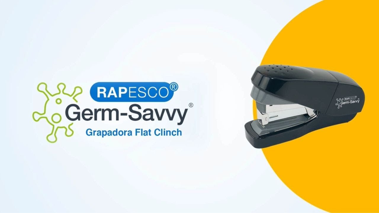 Rapesco Germ-Savvy® Grapadora Flat Clinch