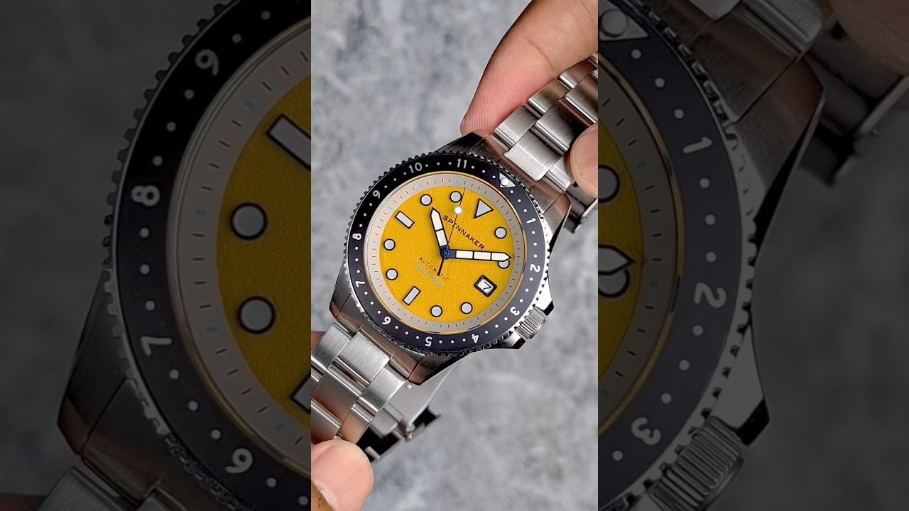 Spinnaker Croft Pioneer Automatic SP-5136-77 Yellow Dial #spinnaker #spinnakercroft #spinnakeryellow