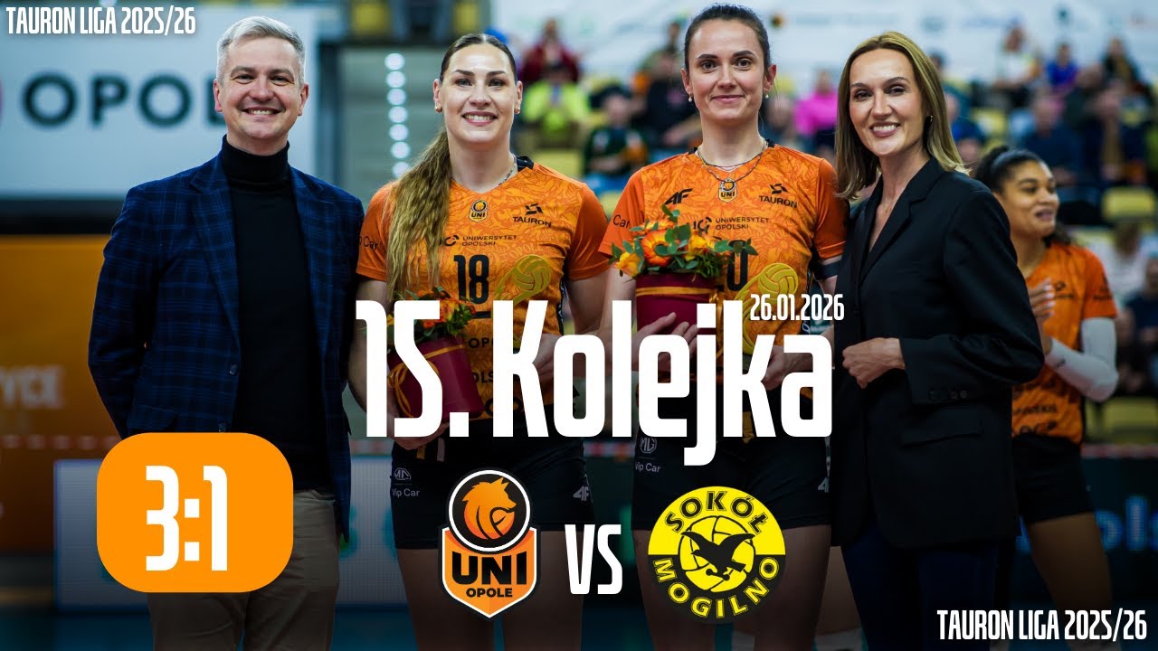 15. Kolejka Tauron Ligi 25/26 - UNI Opole vs. Sokół & Hagric Mogilno (3:1)