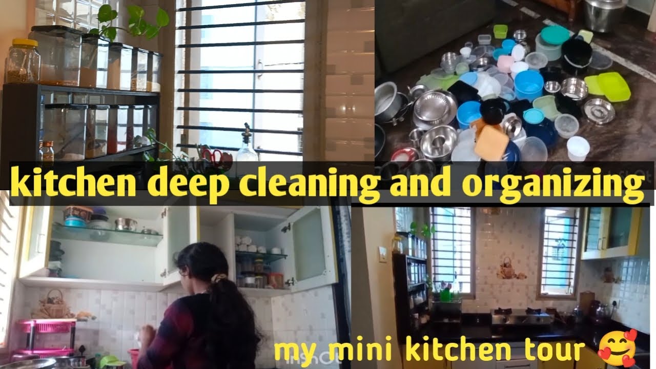 ನನ್ನ ಪುಟ್ಟ ಕಿಚನ್ ಟೂರ್🥰 || kitchen deep cleaning and organizing|| my kitchen tour || #kitchentour 