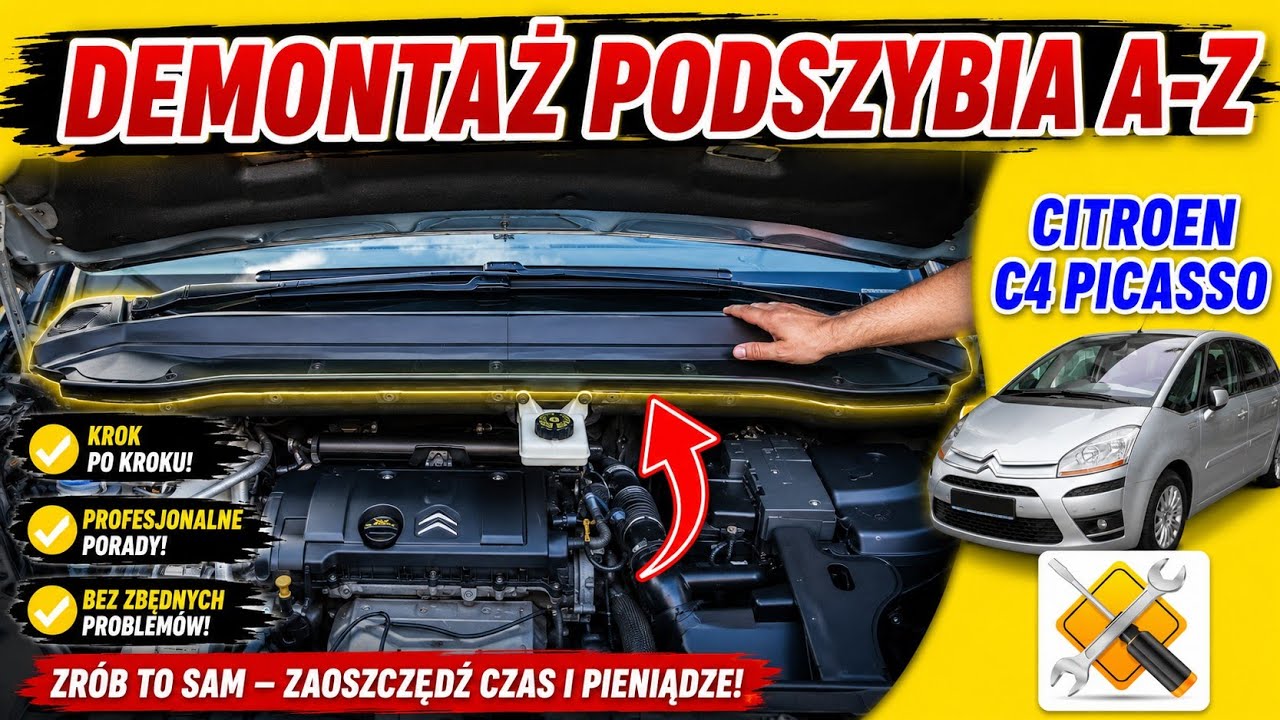 Demontaż podszybia Citroen C4 Picasso