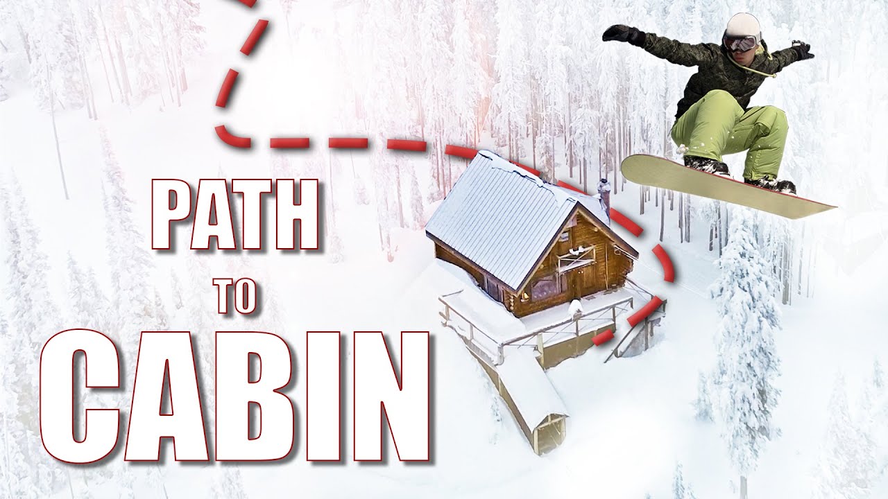 SHOVELING SNOW (secret cabin access with snowboard)