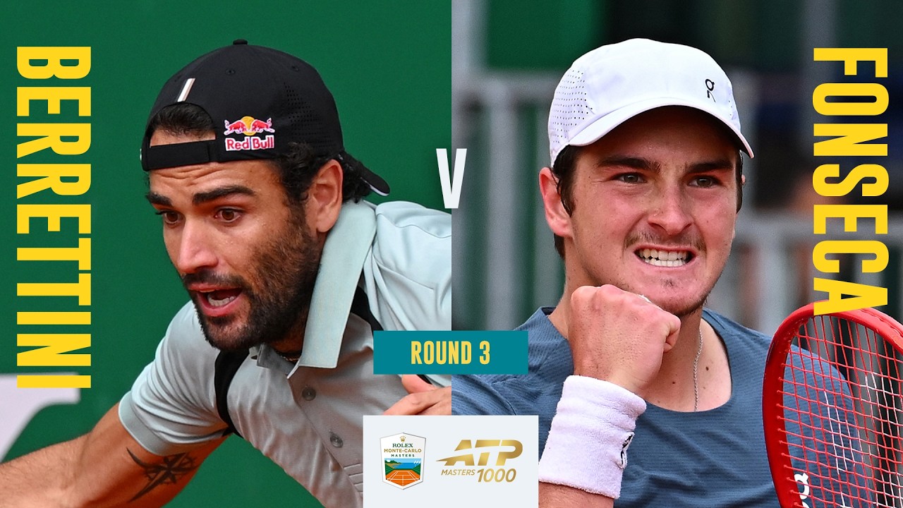 Matteo Berrettini vs Joao Fonseca Highlights | Rolex Monte Carlo Masters 2026