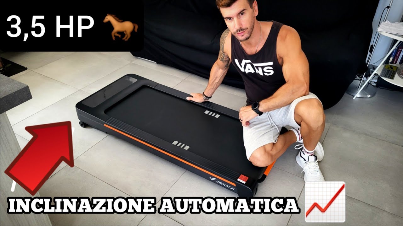 Tapis roulant Salvaspazio con INCLINAZIONE AUTOMATICA ☝️ Treadmill MERACH W50 for Homegym 💪