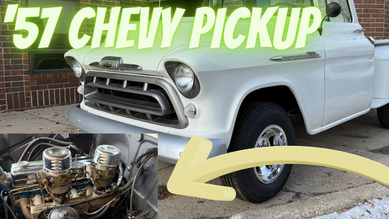 Пикап Chevrolet 3100 1957 года выпуска - два карбюратора - 5-ступенчатая механическая коробка пер...