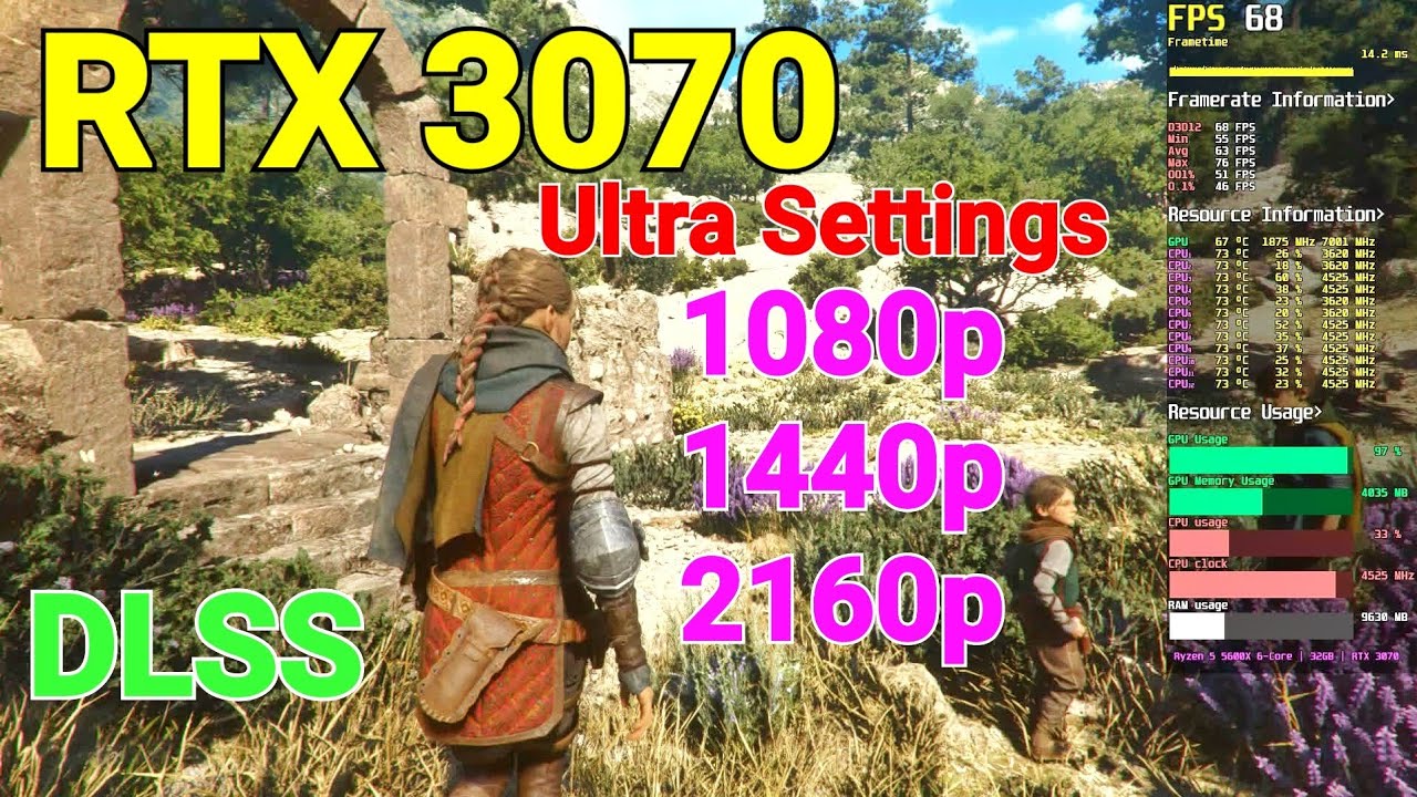 A Plague Tale: Requiem | RTX 3070 | Ultra Settings | 1080p/1440p/2160p | Performance Test