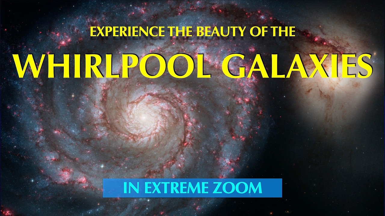 Dazzling Colors of Whirlpool Galaxies in Extreme Zoom - 4K #asmr
