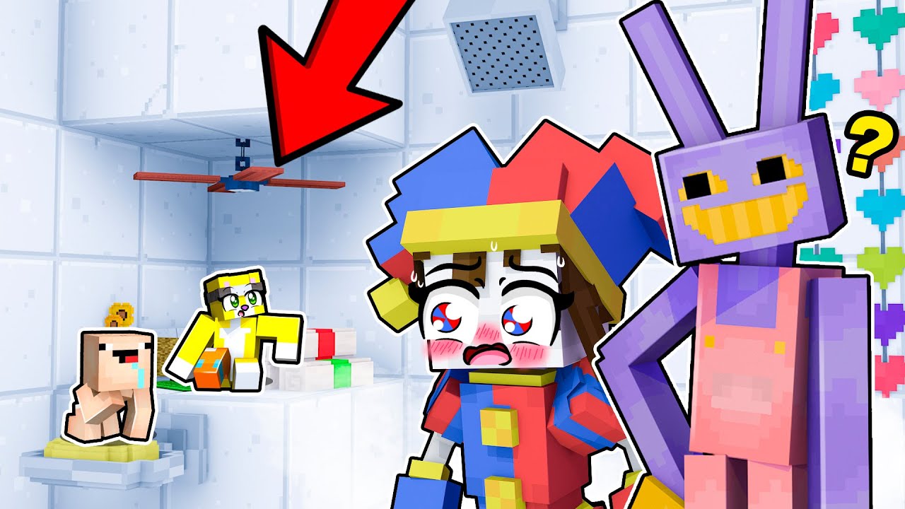CREO UNA MINI CASA DENTRO DEL BAÑO DE POMNI Y JAX 😂 | MICHI MIAU ESPIO A THE AMAZING DIGITAL CIRCUS
