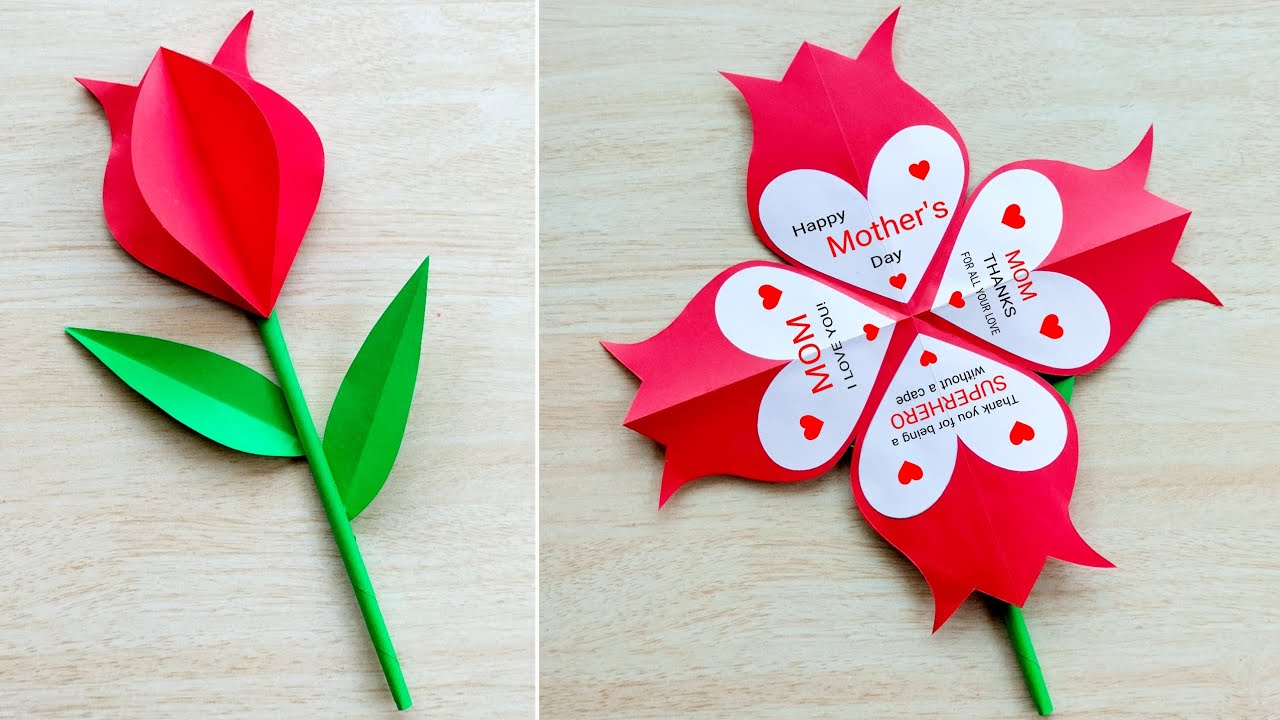 Mother's day greeting card making // Happy Mother's day pop-up card ideas // DIY Mother's day card