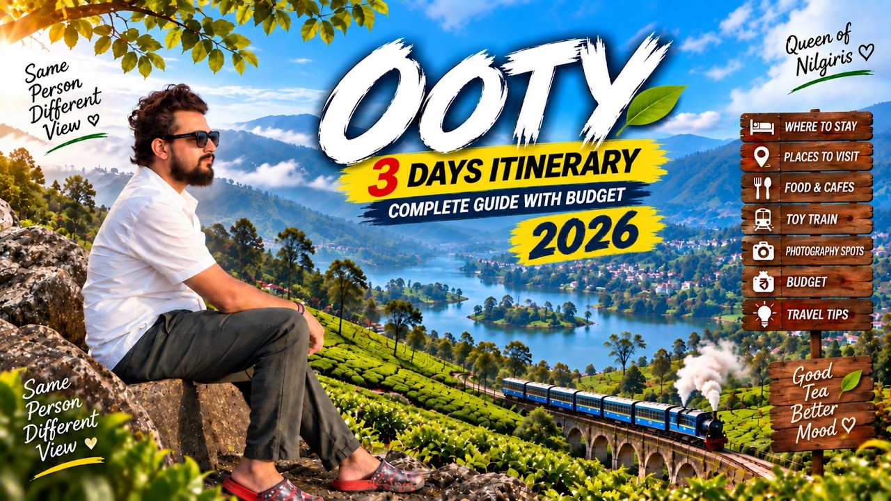 Ooty Coonoor Travel Guide 2026  | Complete Itinerary For 2/3 Days, Budget, Toy Train & Travel Tips