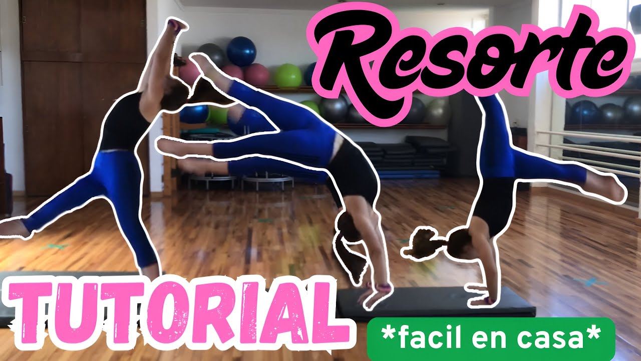 Como hacer el resorte gimnasia tutortial facil en casa