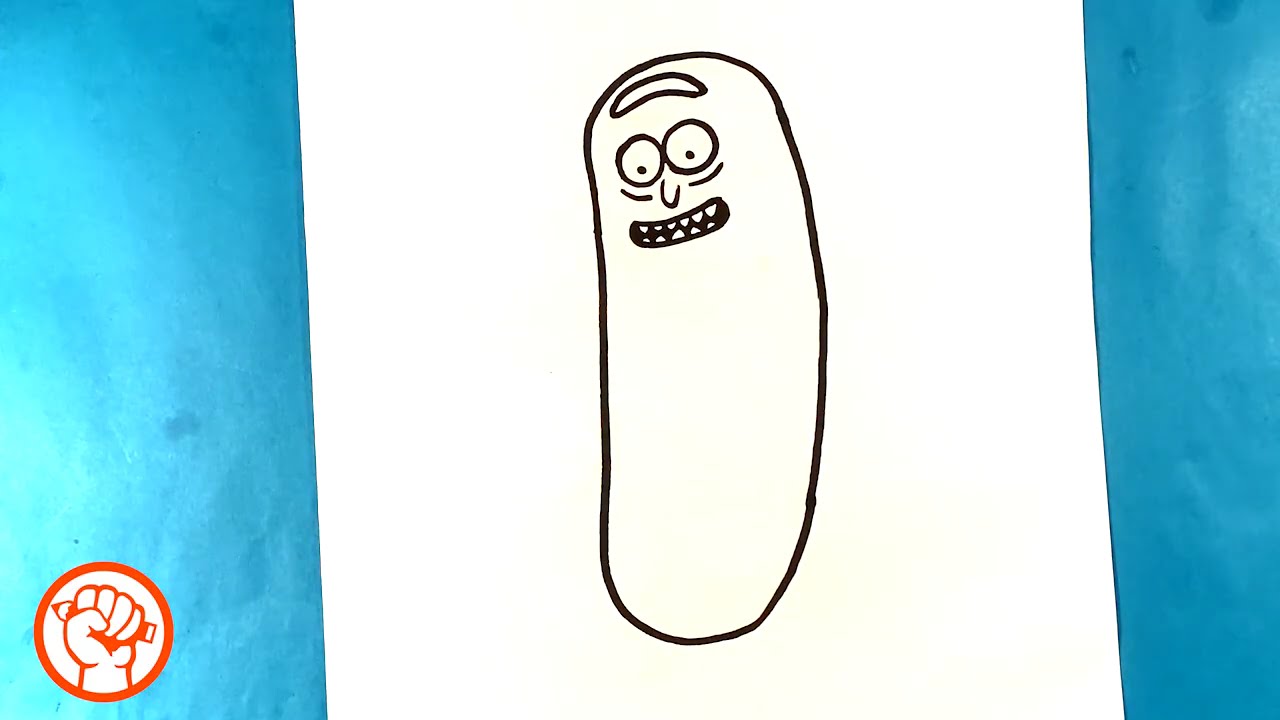 How to Draw Rick and Morty - Pickle Rick - Easy Drawing Lesson
