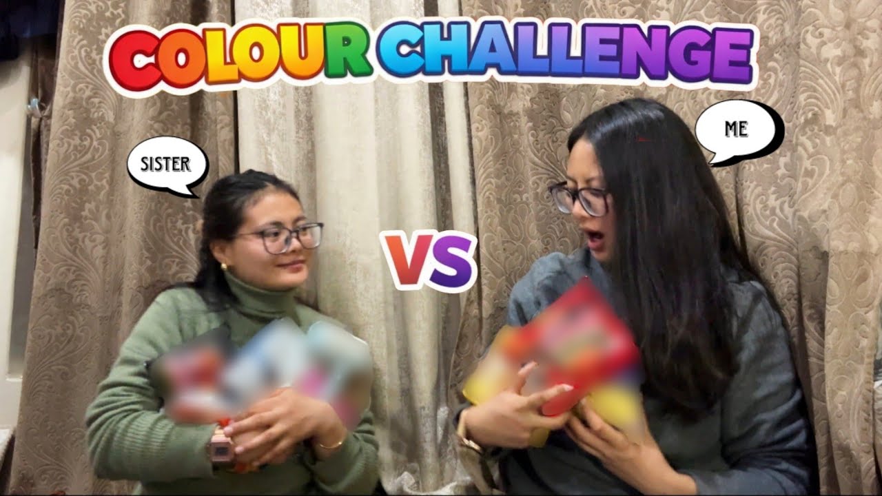 Trying the VIRAL Colour Challenge with my sister 😱|| Disket Angmo 