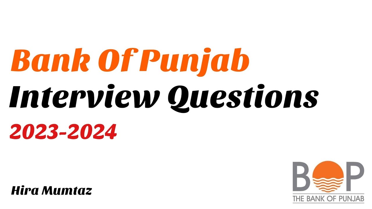 Punjab bank interview | Punjab bank interview questions | Bank of Punjab CEO interview