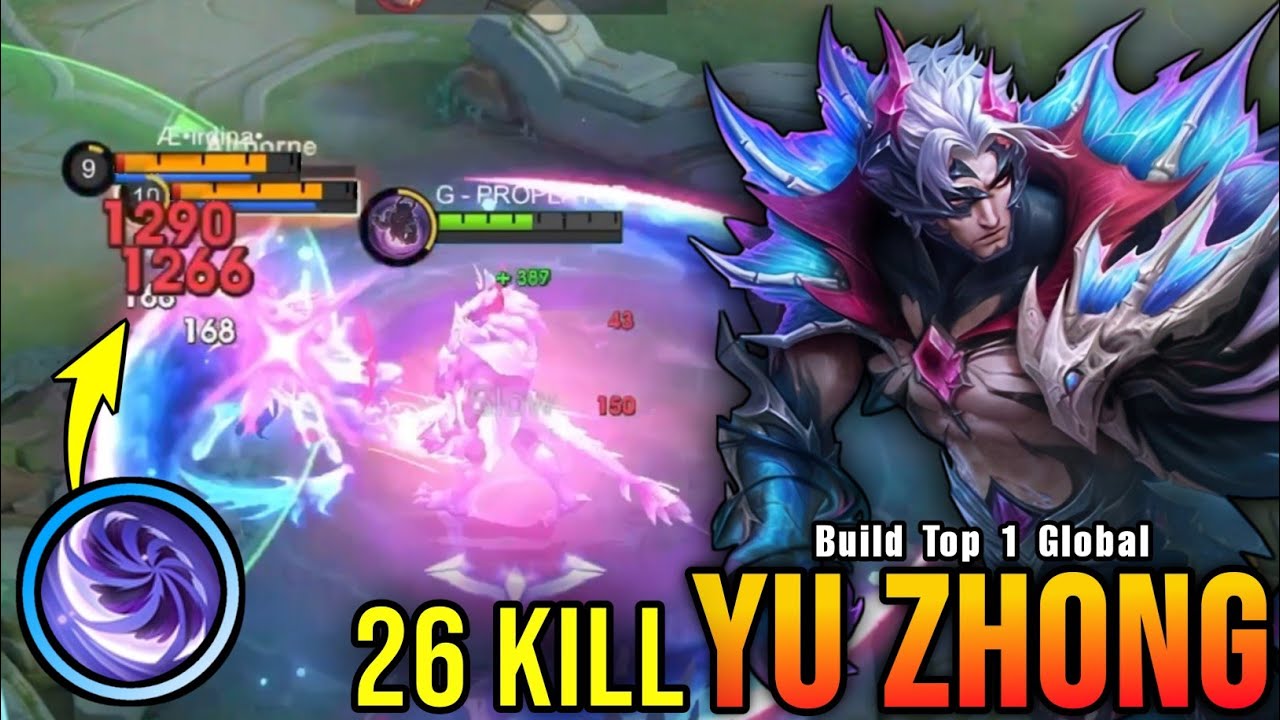 26 Kills!! Yu Zhong ALLSTAR Skin Monster Offlaner!! - Build Top 1 Global Yu Zhong ~ MLBB