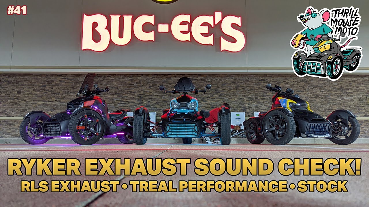 Can-Am Ryker Exhaust Sound Check - Treal Performance and RLS Exhaust 🔊