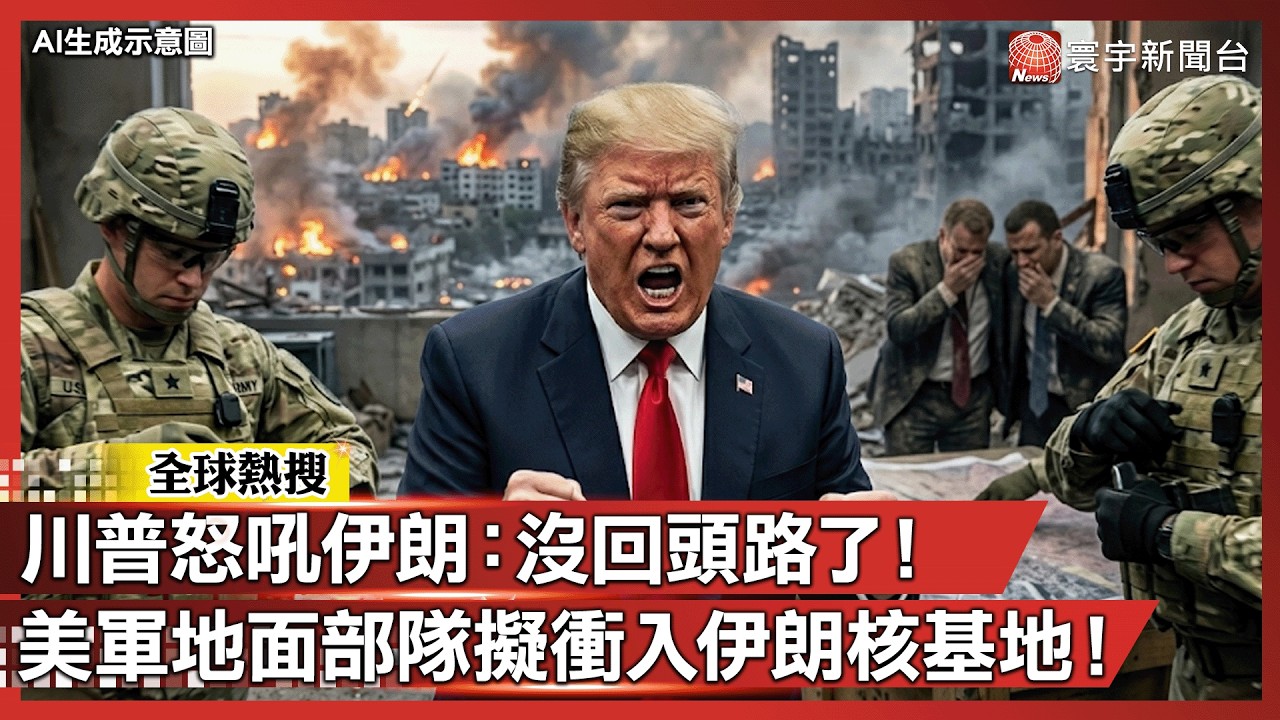 川普怒吼伊朗：沒回頭路了！美軍「最後一擊」四大斬首軍事方案曝光 大規摸轟炸、地面部隊隨時出動！｜#寰宇新聞