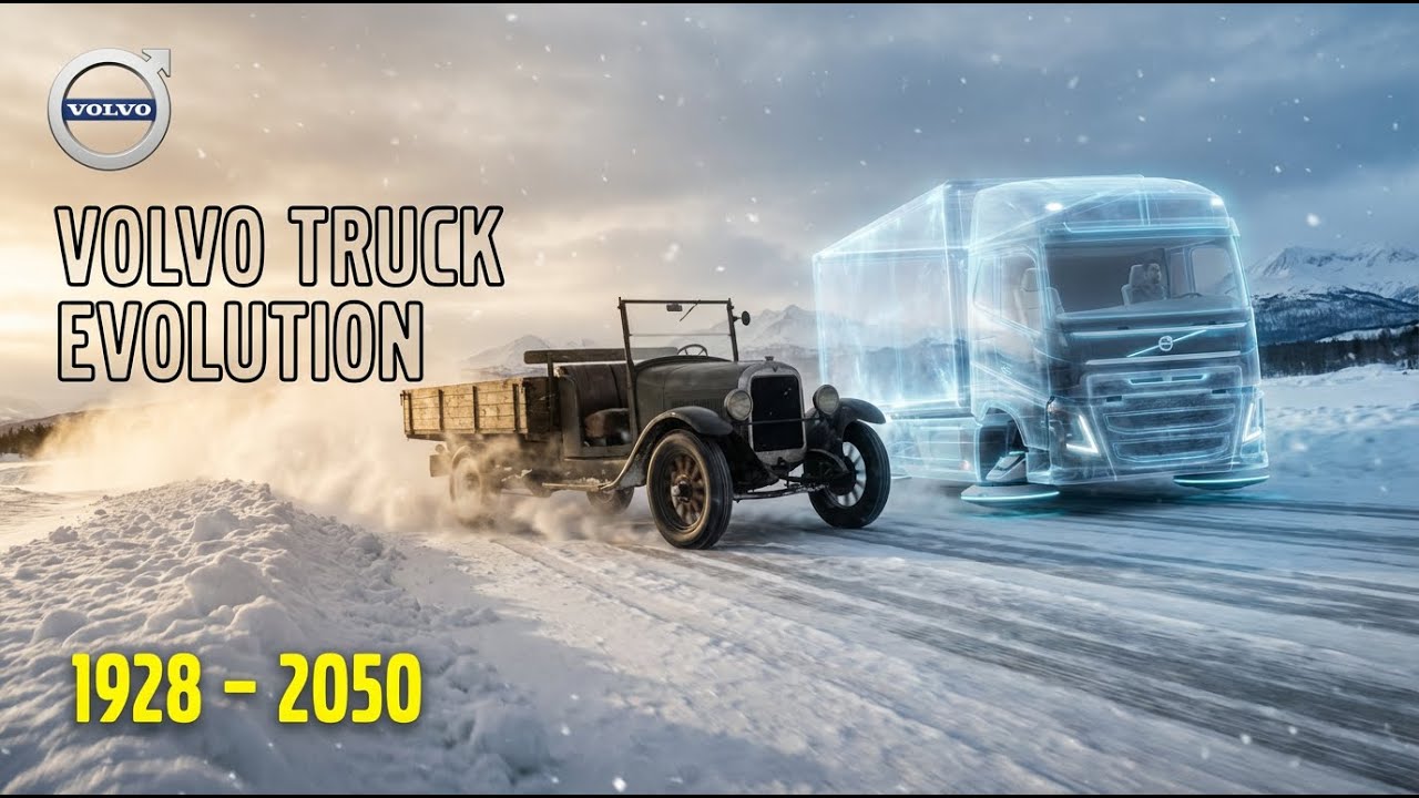 Volvo Trucks Evolution (1928–2050): From 28HP to Autonomous Giants 🤯