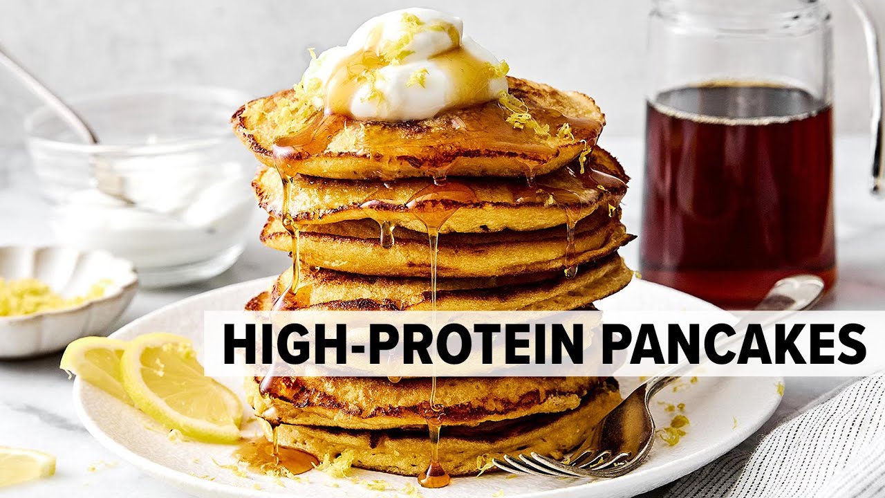LEMON RICOTTA PROTEIN PANCAKES for a High-Protein Breakfast Idea!