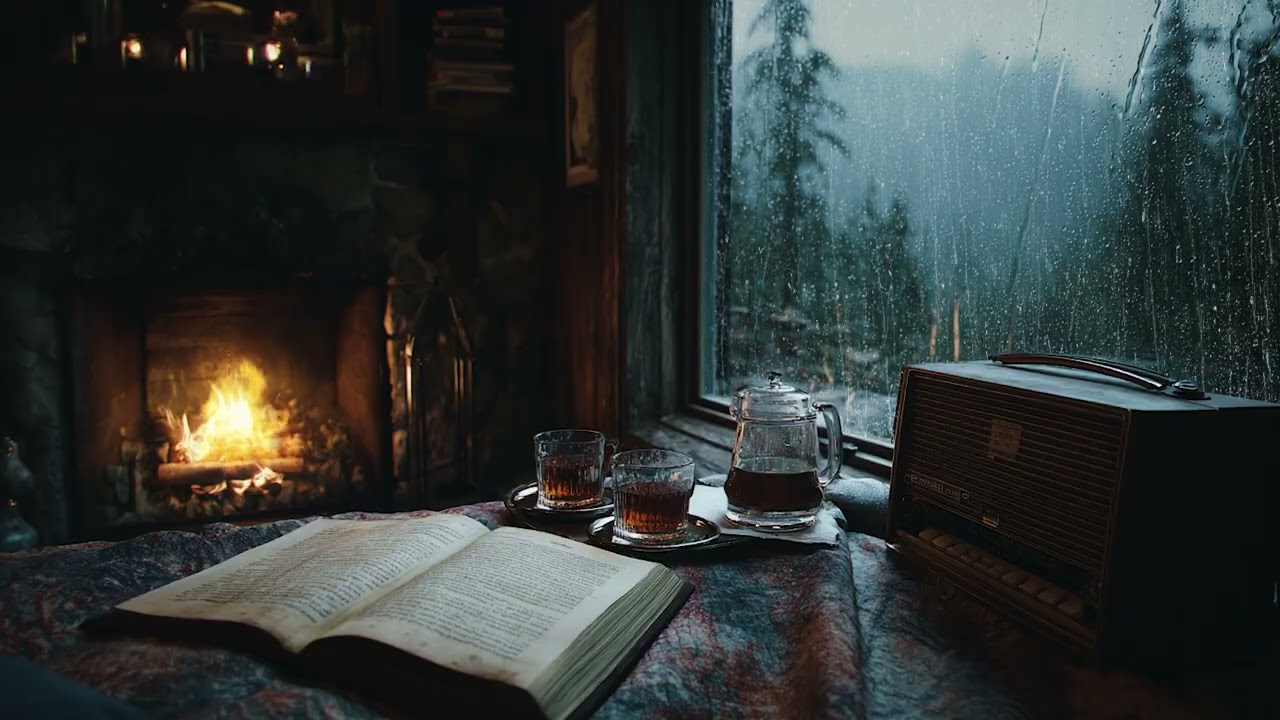 Mountain Cabin Rain from the Window 🌧️ Quiet Night Ambience for Deep Sleep