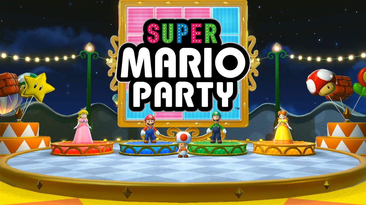 Super Mario Party| Peach vs Mario vs Luigi vs Daisy| Square-Off| Nintendo Switch Gameplay