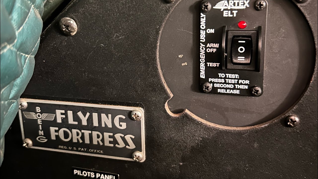 BONUS WALKTHRU VIDEO. Inside a B-17 Flying Fortress after installing a new ELT345