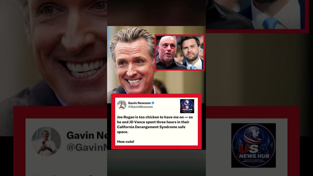 Gavin Newsom Mocks Joe Rogan & JD Vance Over Podcast Appearance