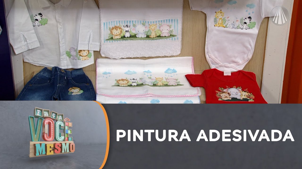 Como decorar uma fralda de bebê com a técnica de pintura adesivada