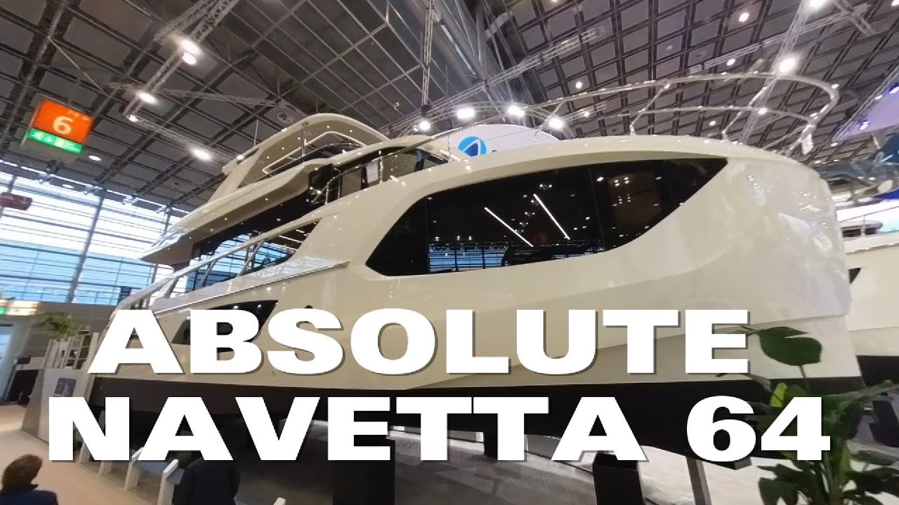 Navetta 64 di Absolute Yachts - una bella grande 🇮🇹 🛥️ - boot D&uuml;sseldorf 2025 - Nautic Markt TV