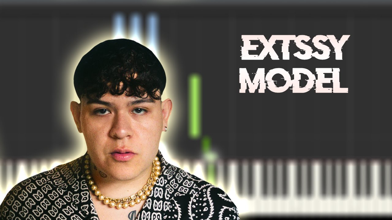 Junior H - Extssy Model | Instrumental Piano Tutorial / Partitura / Karaoke / MIDI