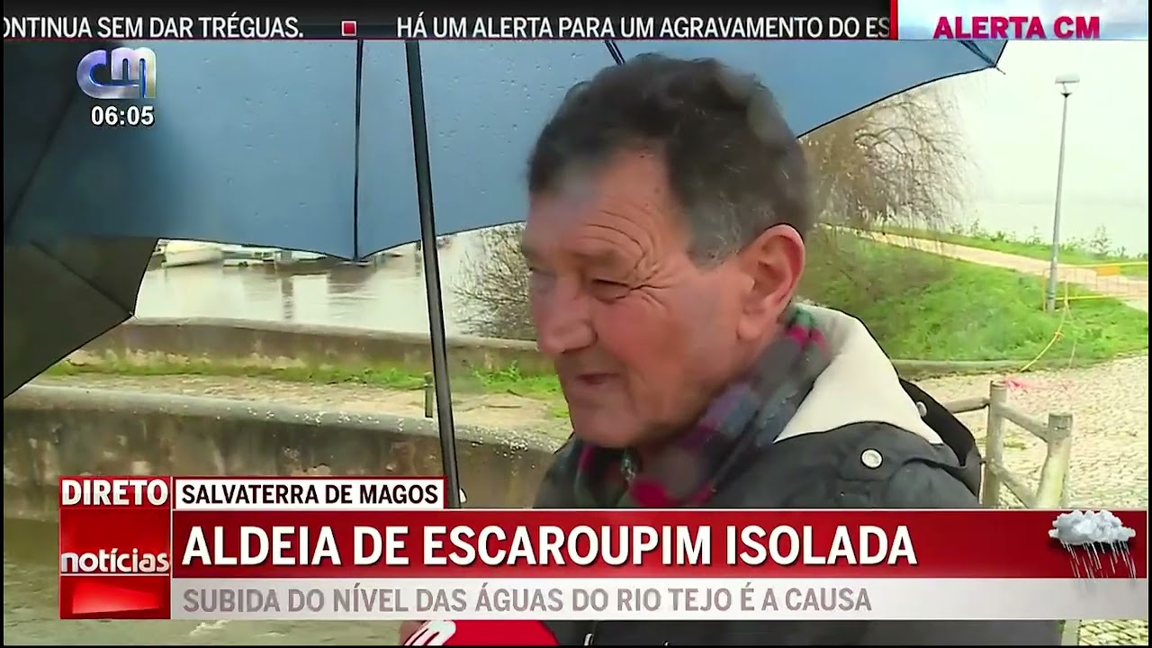 Estrada Escaroupim continua submersa - reportagem CMTV - Fevereiro 2026