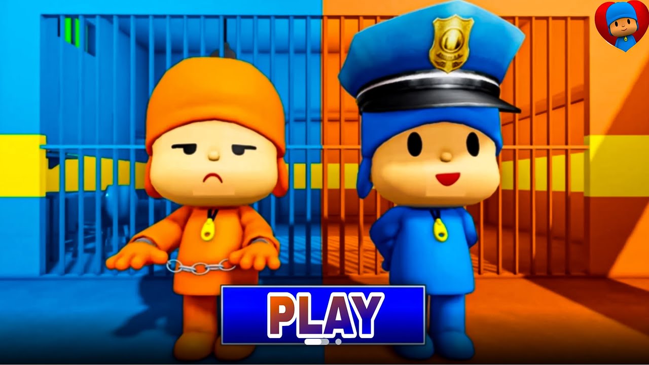 POCOYO PRISONER VS POLICE PRISON RUN! (Obby) NEW SCARY ROBLOX (#roblox)