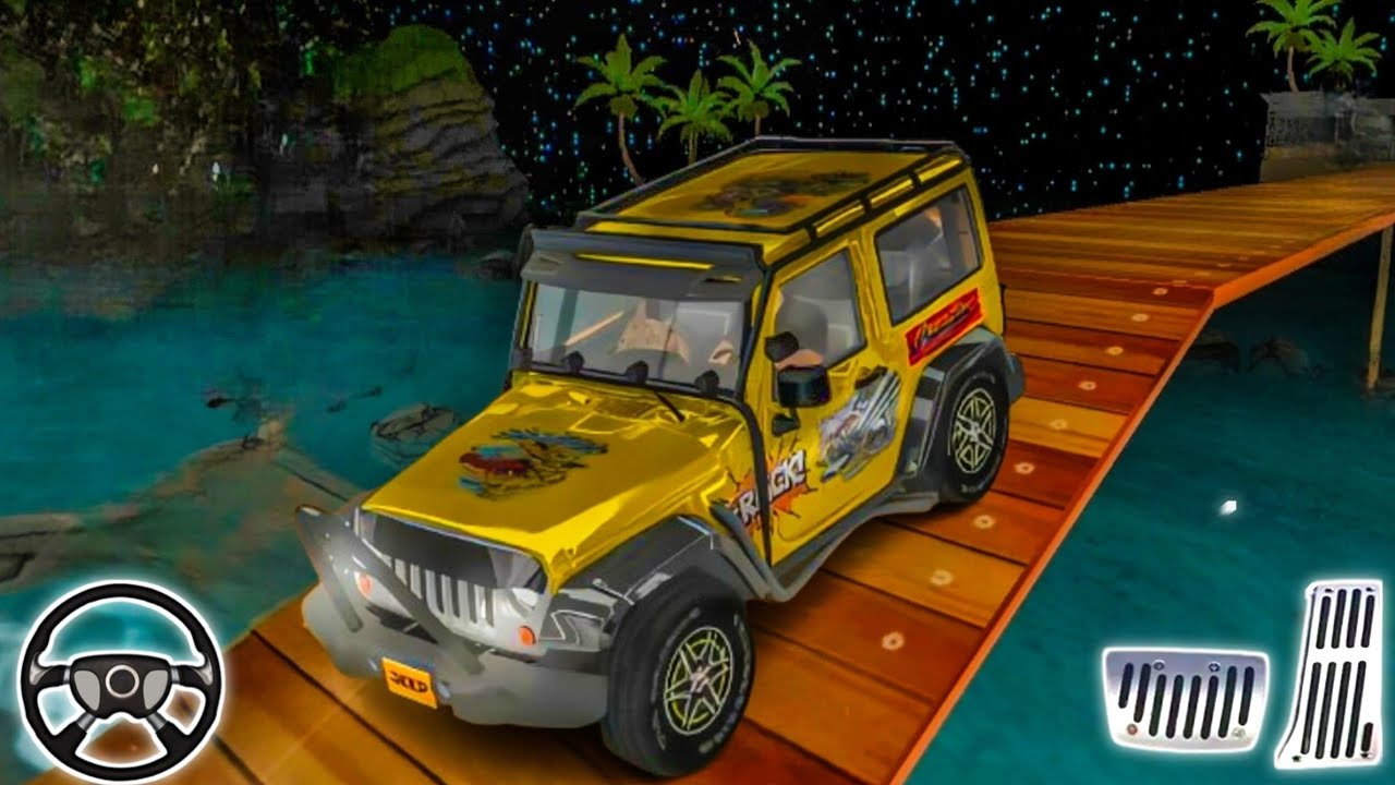 Dangerous Wooden Bridge Track Jeep Challenge Android Gameplay