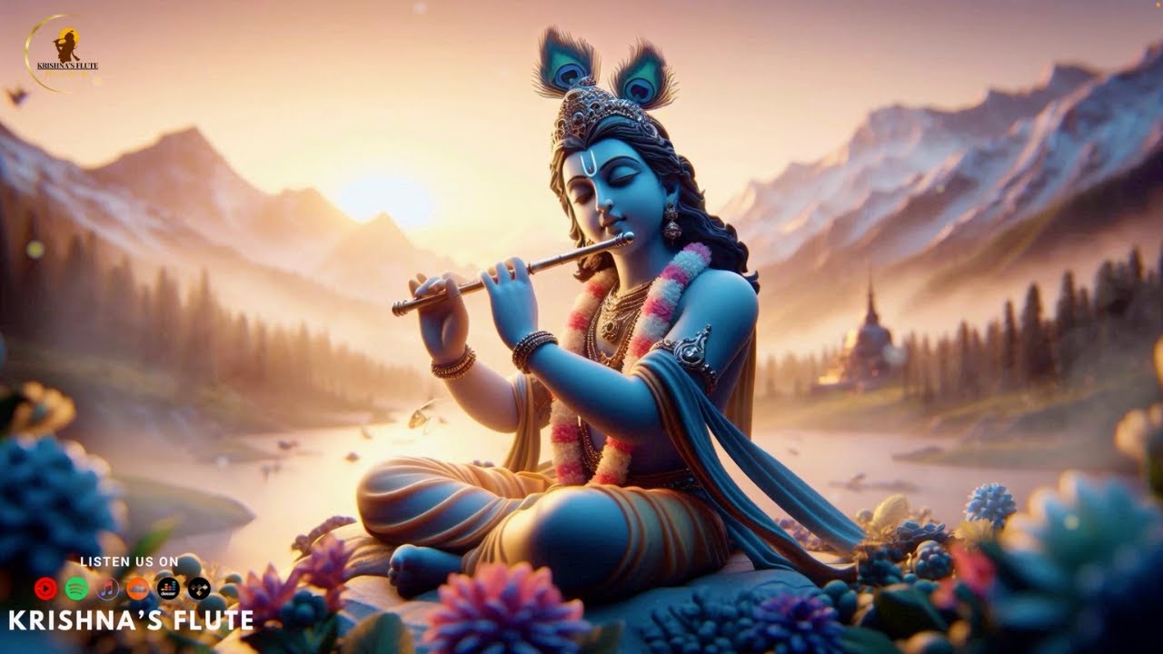 Divine Calm: Krishna's Flute || (बाँसुरी) Music for Stress Relief , Meditation and Relaxation,