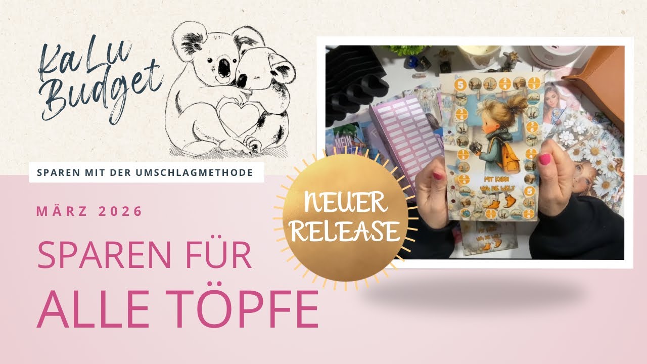 Sparen für alle Töpfe im A7 Binder | 03/2026 | 100 EUR Budget | Neuer Release von Sally&Tommy & mir😍