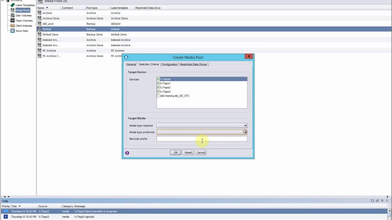 EMC NetWorker 9.x install tape library